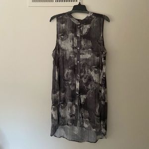 Eileen Fisher mandarin collar silk tunic